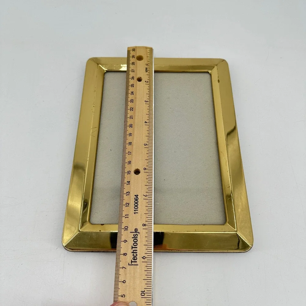 Vintage Gold Tone 5x7 Beveled Edge Picture‎ Frame with Velvet Tabletop Decor